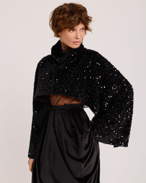 Манишка-кейп из пайеток