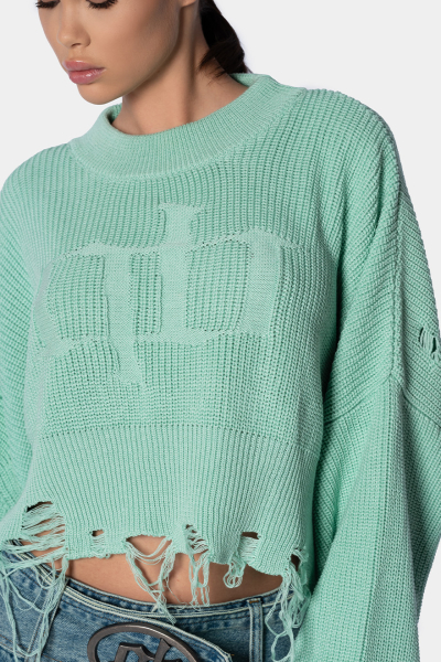 Свитер Ultra Crop qb A QUICK BUCK, цвет: tiffany  |новая коллекция купить онлайн