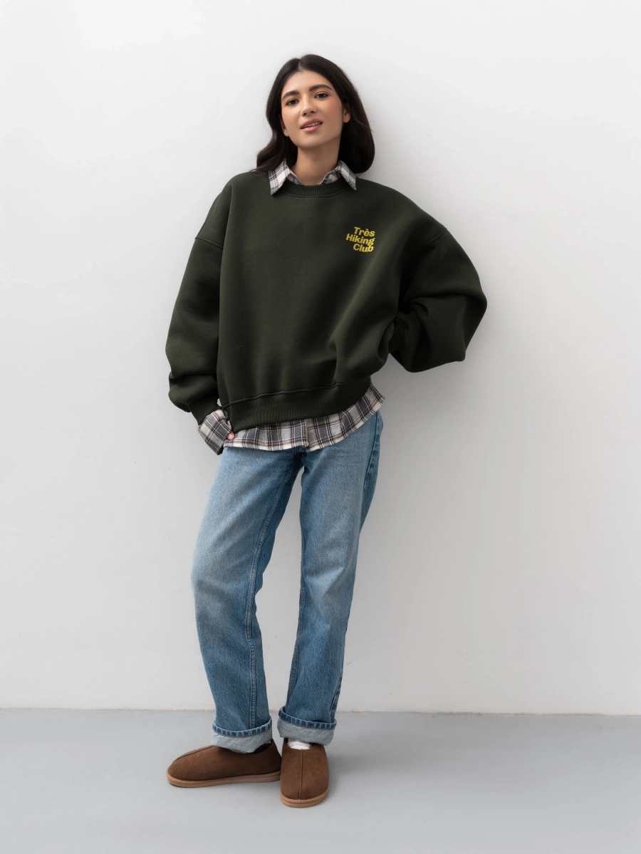 Свитшот Hiking Club TRES, цвет: зеленый, НФ-00002400 купить онлайн