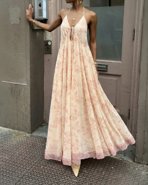 Платье шифоновое "Агния" BARDAK, цвет: бежевый, НФ-00000108 купить онлайн