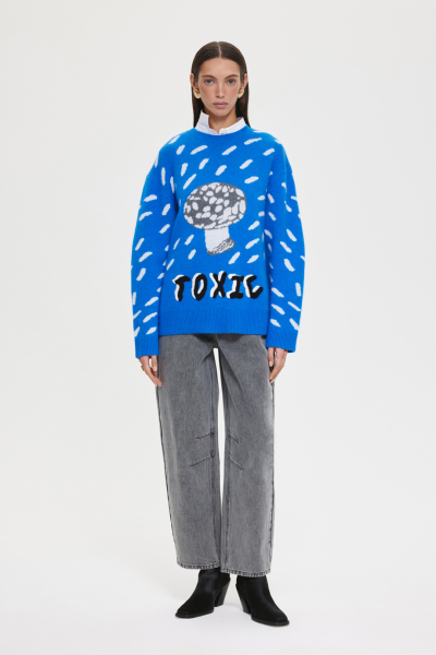 Джемпер с жаккардовым рисунком DREAMS BY ALENA AKHMADULLINA, цвет: синий, 225104140304281/704000 купить онлайн