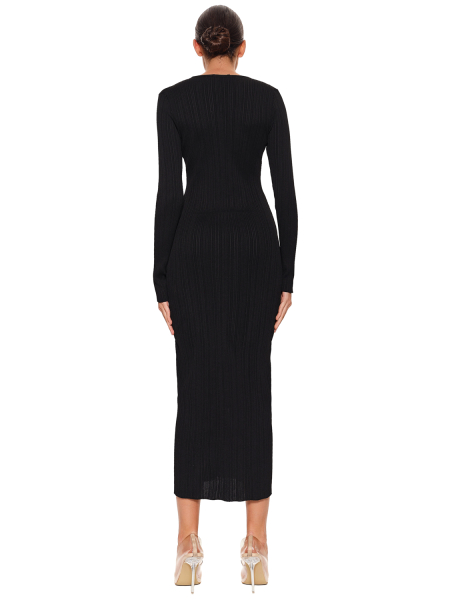 Платье в рубчик SODAMODA, цвет: Черный, 14164 купить онлайн