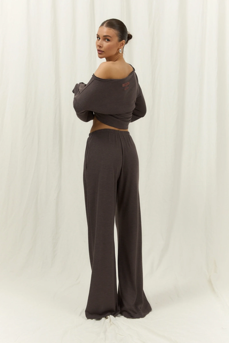 Брюки Палаццо Ramona ELASTIC, цвет: коричневый, 02297 со скидкой купить онлайн