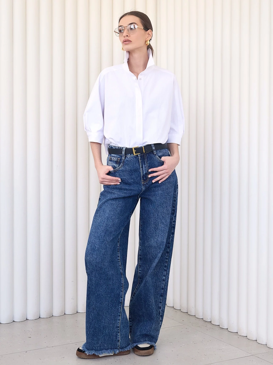 Рубашка оверсайз с коротким рукавом I.B.W., цвет: белый, SH018 купить онлайн