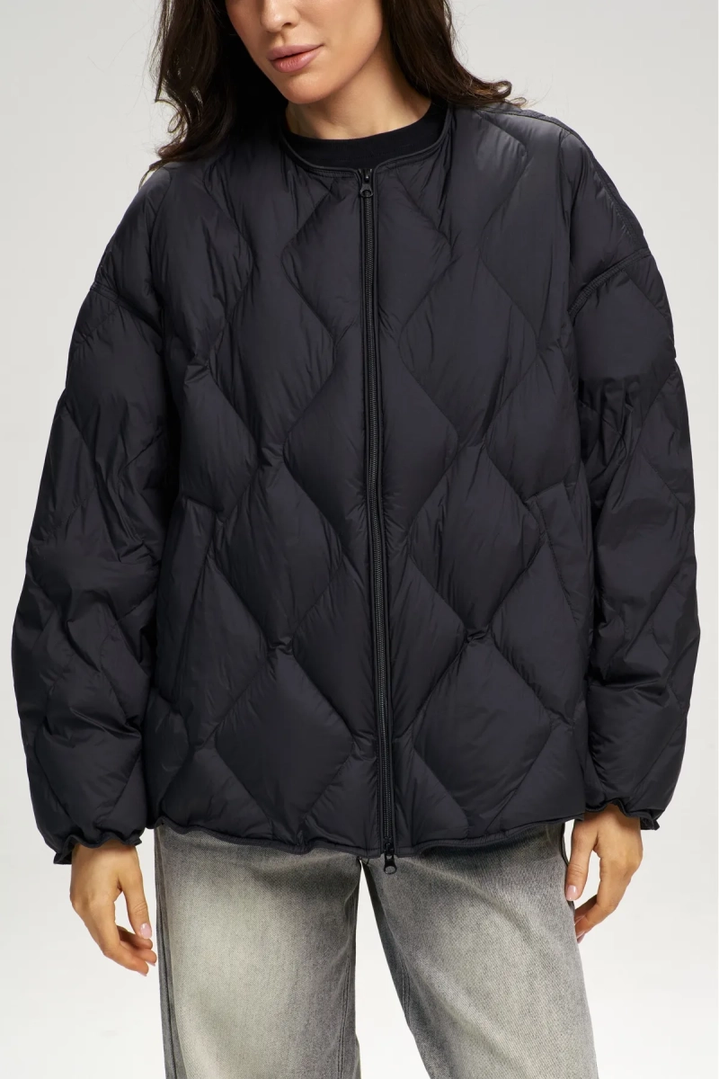 Куртка стеганная с натуральным наполнителем Black Erist store, цвет: Черный, НФ-00003131 купить онлайн