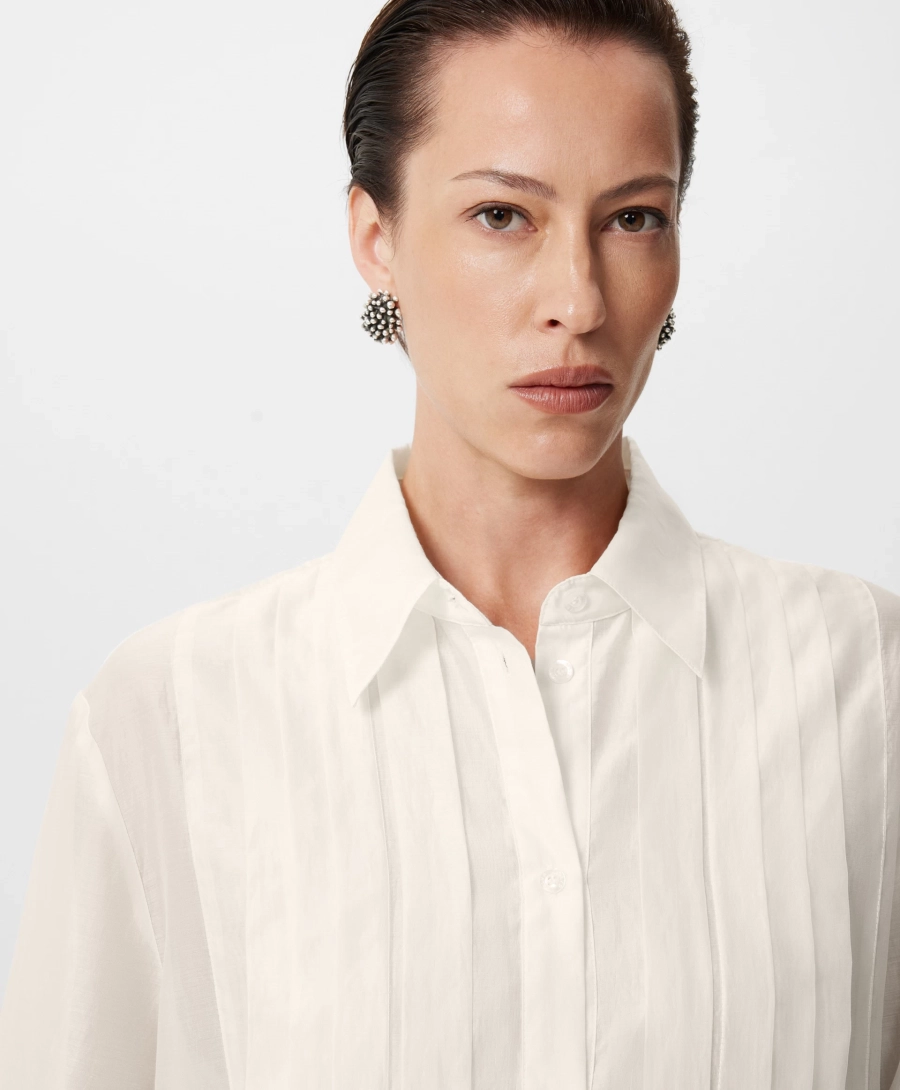 Блузка удлиненная GLVR, цвет: молочный, 225G33GAC2202 купить онлайн