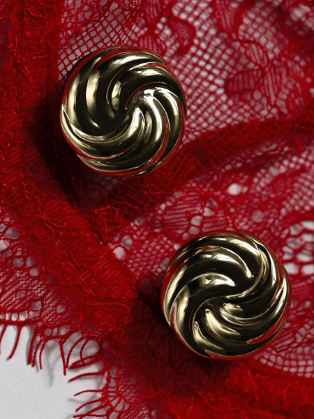 Серьги Music Gold MOSSA jewelry, цвет: позолота, 032-104-0007 купить онлайн