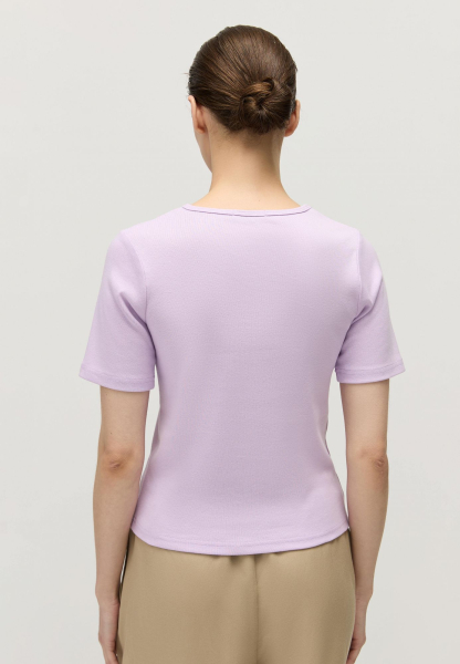 Футболка облегающая AROUND, цвет: Лиловый, 219_102C03 купить онлайн