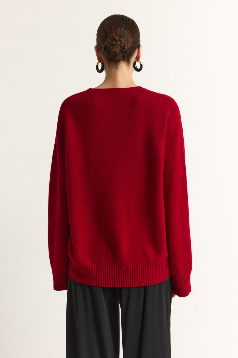 Джемпер из 100% шерсти мериноса TOPTOP, цвет: красный, TTS.050.18935.320 купить онлайн