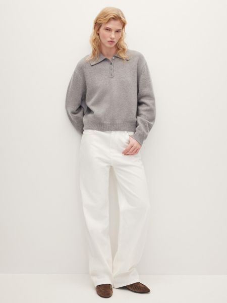 Шерстяной джемпер-поло Chaika, цвет: Светло-серый, AW25KJ04-111 купить онлайн