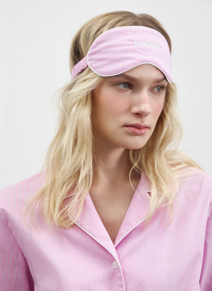 Костюм пижамный из хлопка с кантом ALL WE NEED, цвет: бело-розовый,  купить онлайн