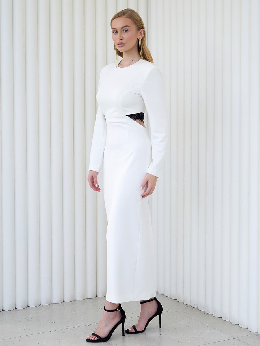 Платье карандаш с вырезами на талии I.B.W., цвет: молочный, ED062 купить онлайн