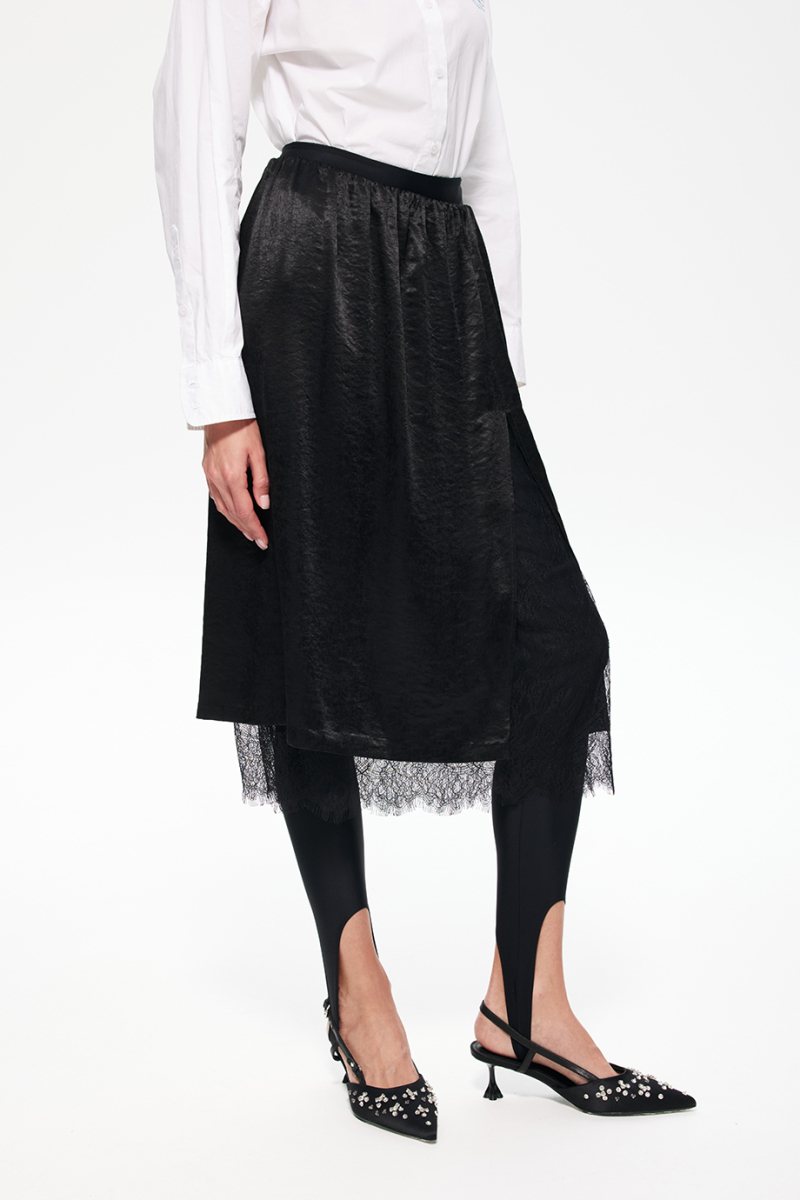 Юбка с кружевом