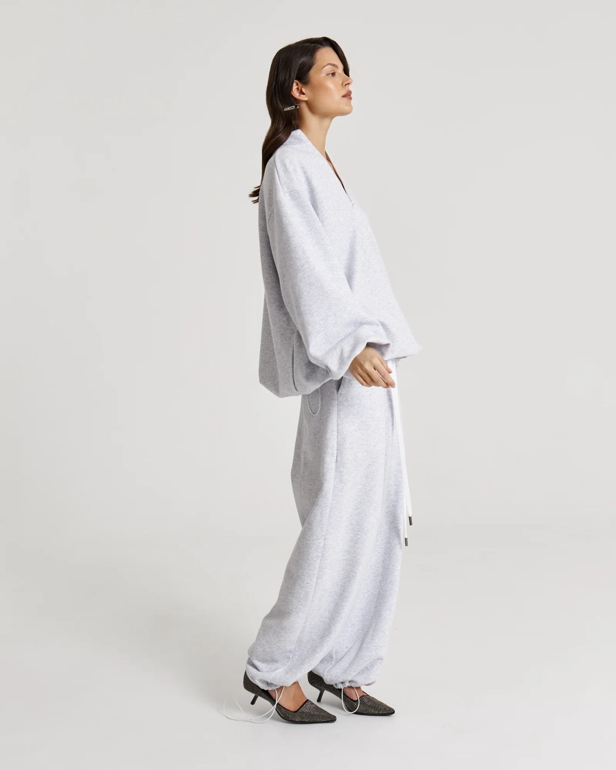 Свитшот баллон на кулиске LIGHT/GRAY Anmuse, цвет: Светло-серый,  купить онлайн