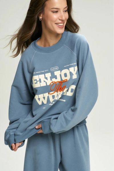 Свитшот базовый Over Winter Sky Erist store, цвет: голубой, НФ-00002533 купить онлайн
