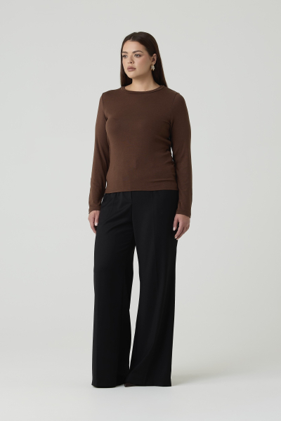 Лонгслив с шерстью мериноса 4forms, цвет: коричневый, 65487 купить онлайн