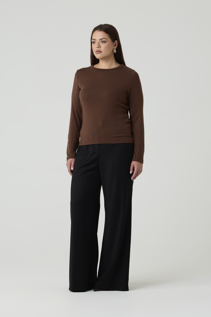 Лонгслив с шерстью мериноса 4forms, цвет: коричневый, 65487 купить онлайн