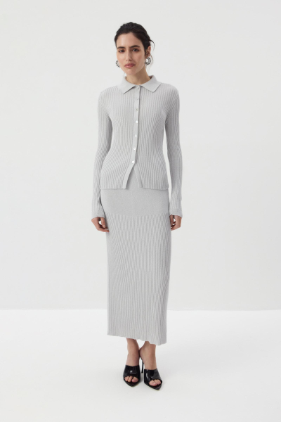 Юбка макси с люрексом Charmstore, цвет: Серебряный, 311-496113-122 купить онлайн