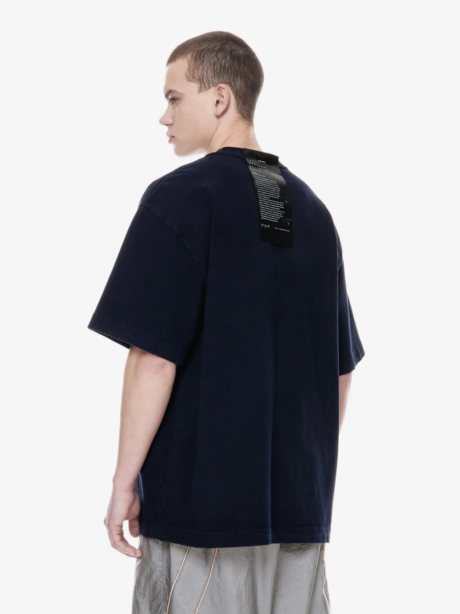 Футболка оверсайз с принтом POST POST SCRIPTUM, цвет: синий, 1146.11.00.BLU купить онлайн