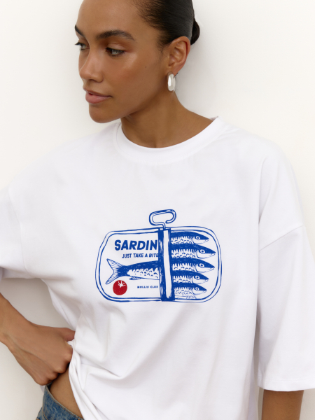 Футболка с принтом "Sardines"
