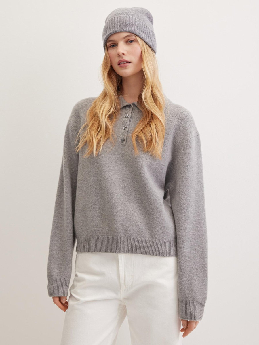 Шапка из шерсти мериноса и кашемира Chaika, цвет: графитовый AW25HT02-14 купить онлайн