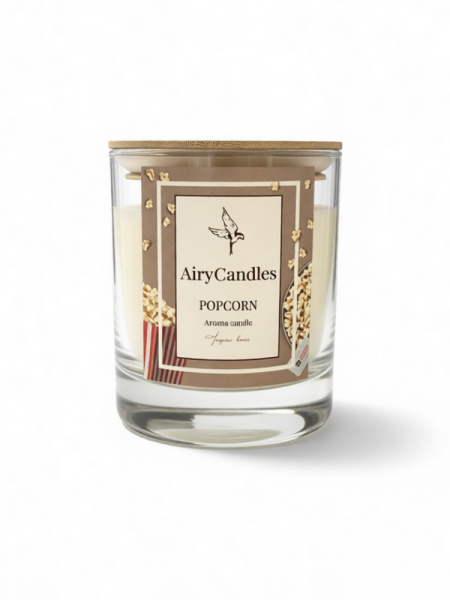 Аромасвеча Popcorn с деревянным фитилем, 300 мл