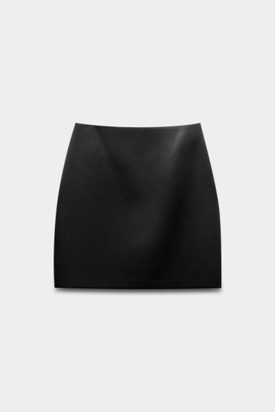 Юбка мини из сатина REFERT, цвет: Черный, 07-3861/2-2511 купить онлайн