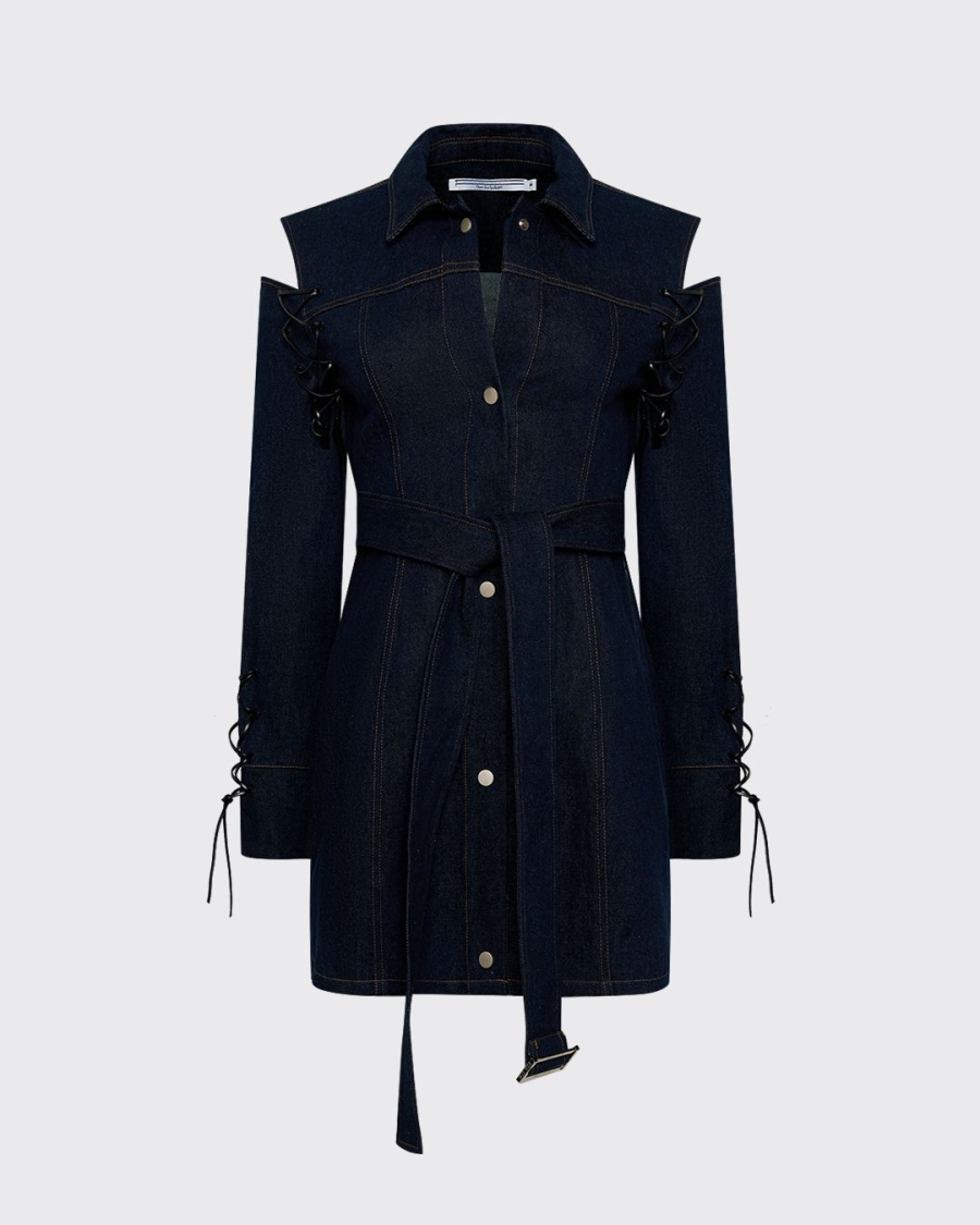 Платье-жакет из джинсы ASIA ST 71, цвет: синий, Ast71.dress-jeans-navy купить онлайн
