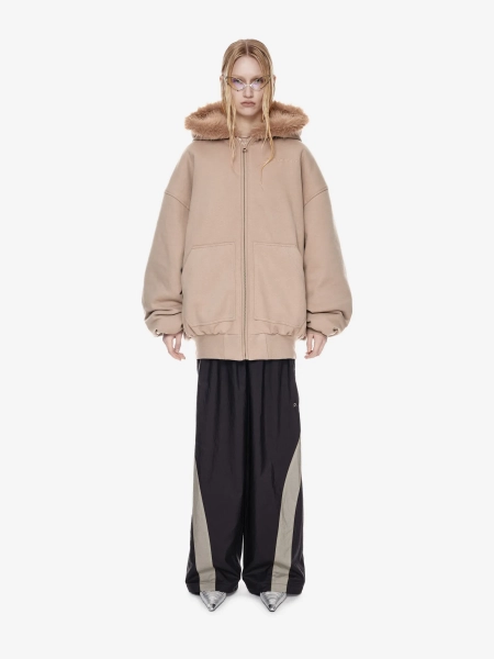 Бомбер хлопковый с меховой отделкой p.p.s., цвет: коричневый, 1018.000.00.00.638 купить онлайн