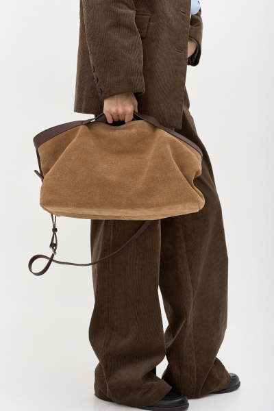 Сумка тоут из замши М Ricoco, цвет: песочный bag10/1 купить онлайн