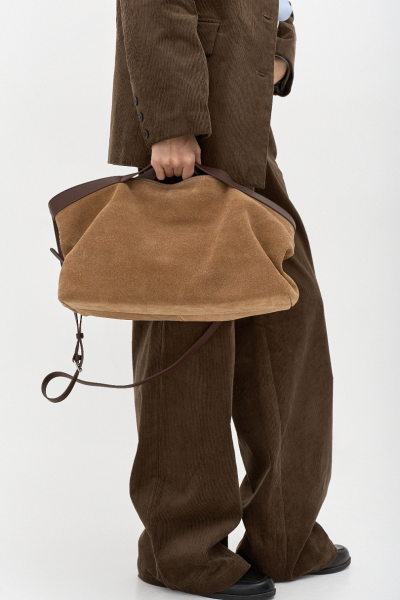 Сумка тоут из замши М Ricoco, цвет: песочный bag10/1 купить онлайн