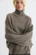 Свитер оверсайз с высоким воротником из шерсти Daisyknit, цвет: Кофейный,  купить онлайн