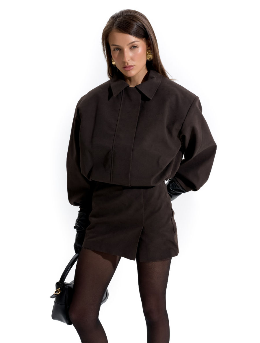 Юбка из замшевой ткани ANOTHER SELECT, цвет: коричневый, 00012 купить онлайн