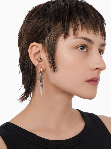 Моносерьга с шипом RUSHEV, цвет: Серебряный RSHV_N25_MN1 | новая мужская коллекция купить онлайн