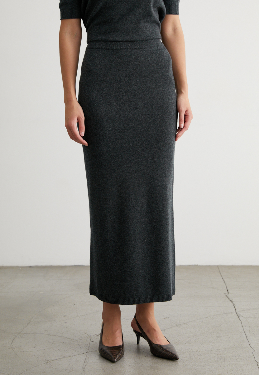 Юбка кашемировая Norma Marou, цвет: темно-серый, Mar2_2605 купить онлайн