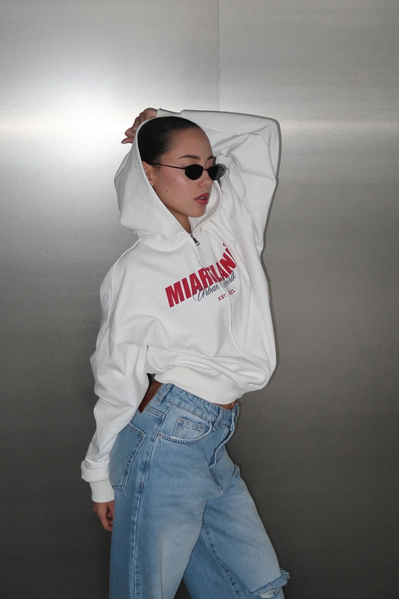 Зип худи "SPIRIT" MIARTLAND, цвет: молочный, НФ-00000817 купить онлайн