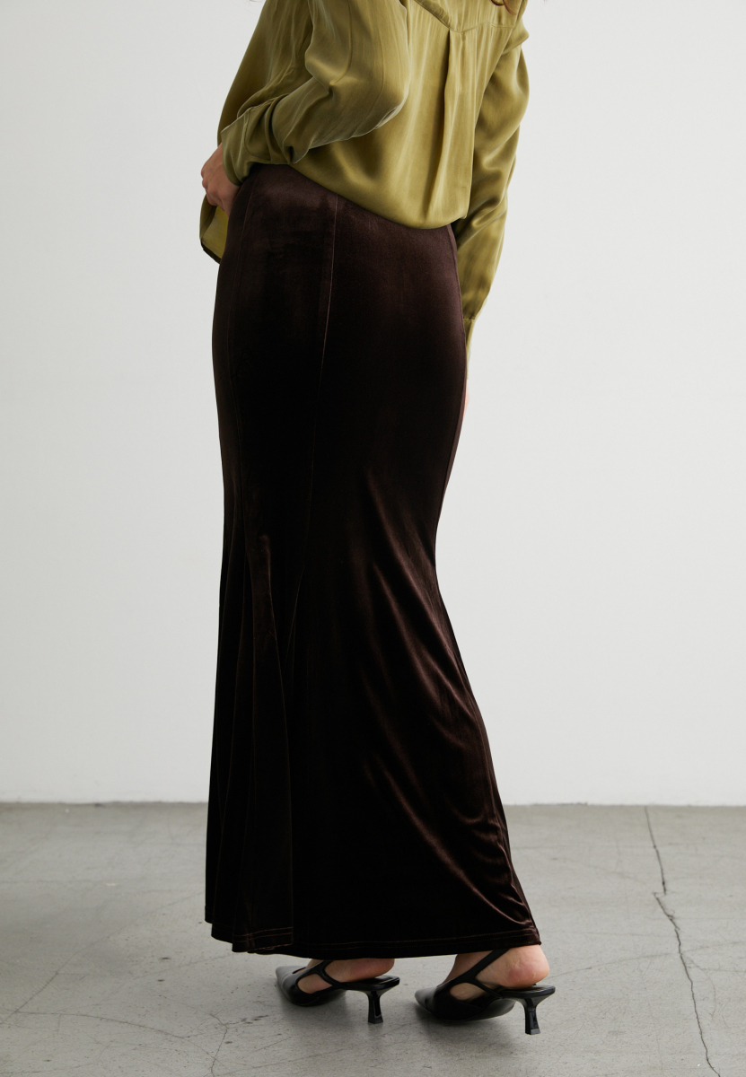 Юбка Amely (бархат) Marou, цвет: коричневый, Mar2_2603 купить онлайн