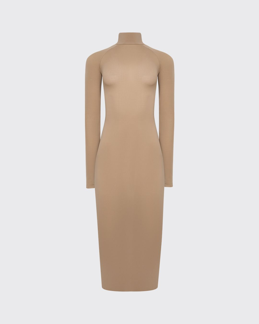 Платье-миди обтягивающее ASIA ST 71, цвет: бежевый, Ast71.skin-dress-beige купить онлайн