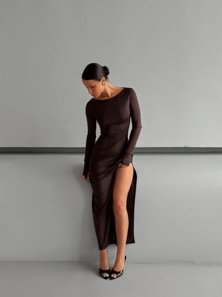 Платье "SHAPE" MIARTLAND, цвет: коричневый, НФ-00000126 купить онлайн