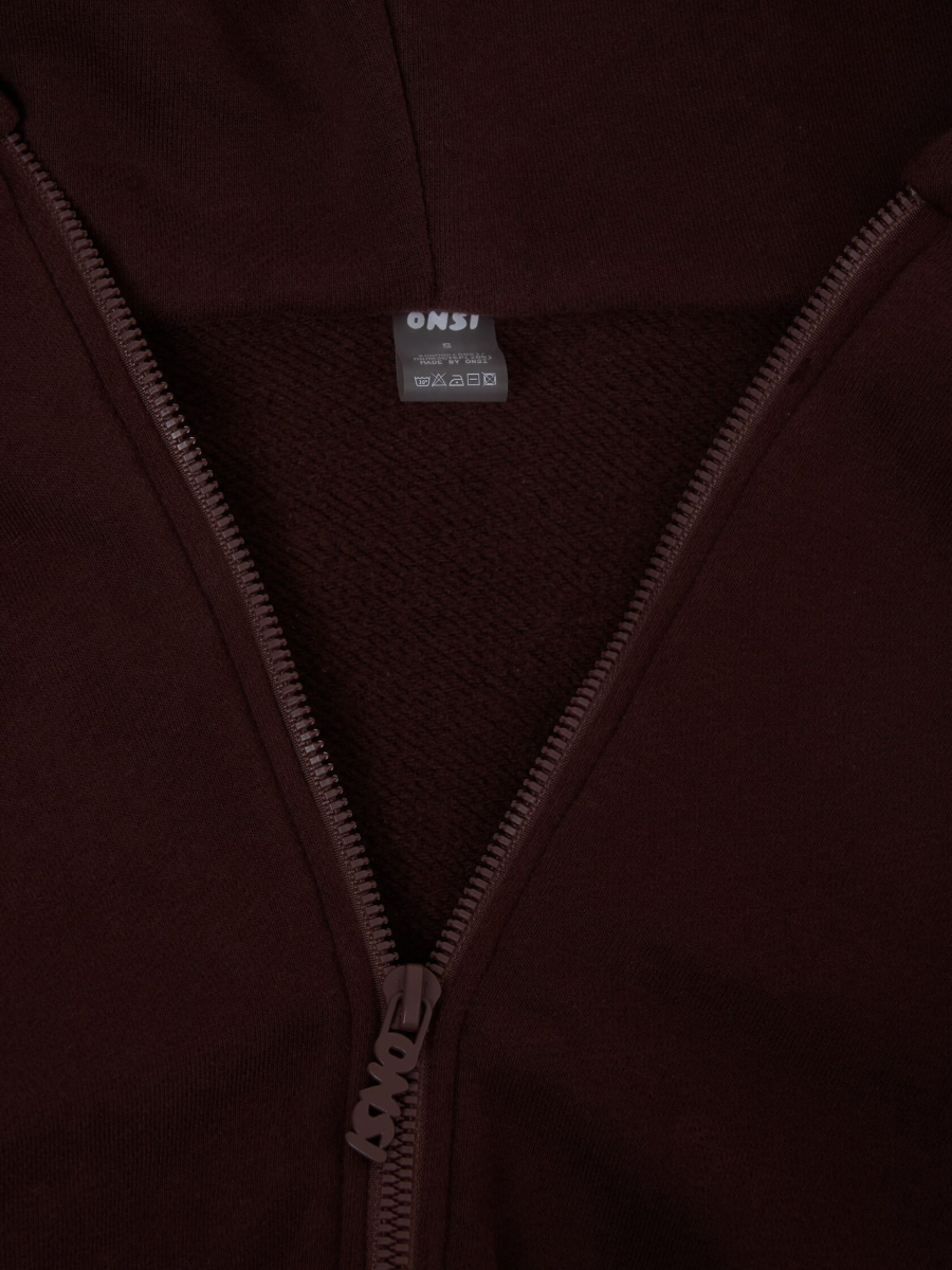 Crop Худи утепленное с кулиской ONSI, цвет: chocolate,  купить онлайн