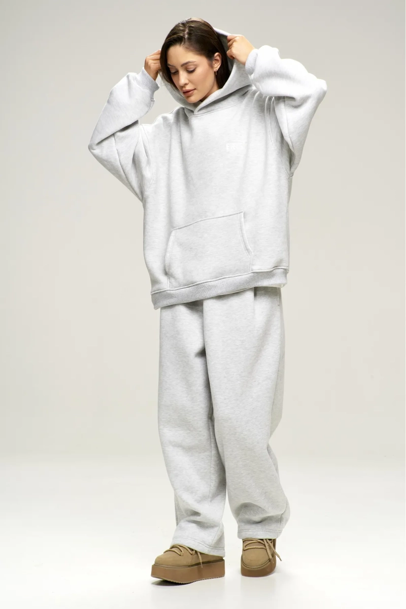 Худи с начесом Grey Melange Erist store, цвет: серый, НФ-00002997 купить онлайн