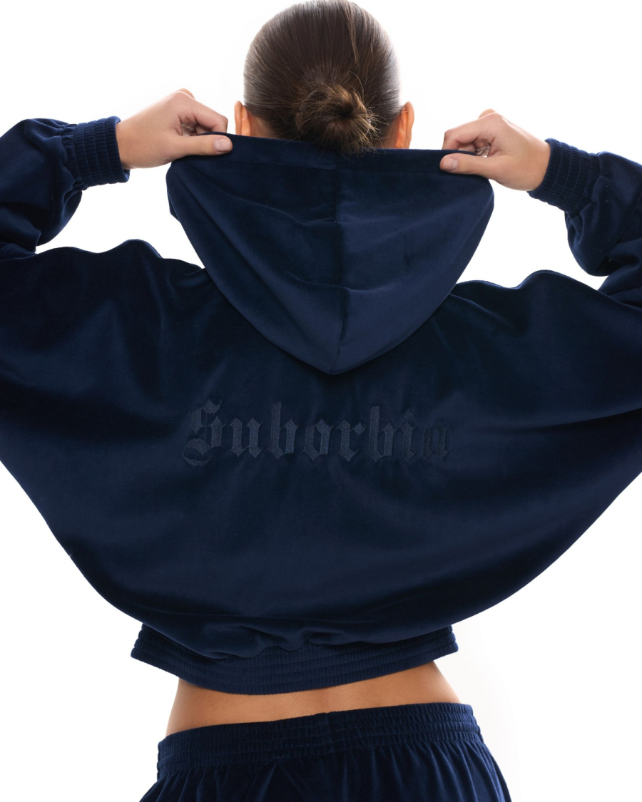 Велюр - костюм ROW с капюшоном Suborbia, цвет: NIGHT BLUE, 006169 купить онлайн