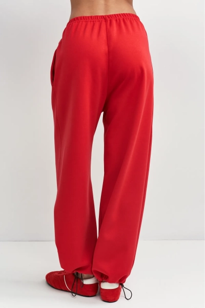 Брюки хлопковые на кулиске Erist store, цвет: красный, НФ-00003390 купить онлайн