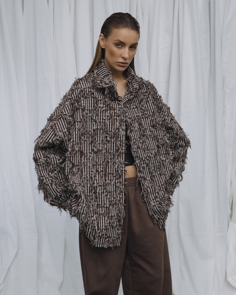 Рубашка URBAN FRINGE Suborbia, цвет: BROWN 04671 купить онлайн