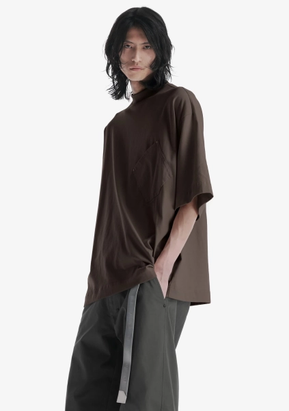 Оверсайз-футболка с наклонным карманом KRAKATAU, цвет: коричневый, Tm124-7 купить онлайн