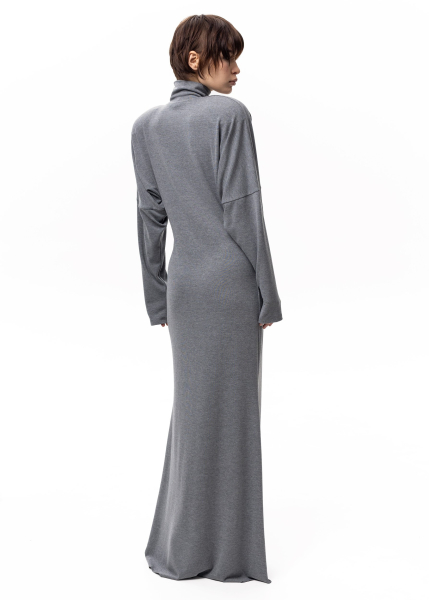 Платье с подплечниками из вискозы ASYA SEMYONOVA, цвет: grey, 00-00002502 купить онлайн