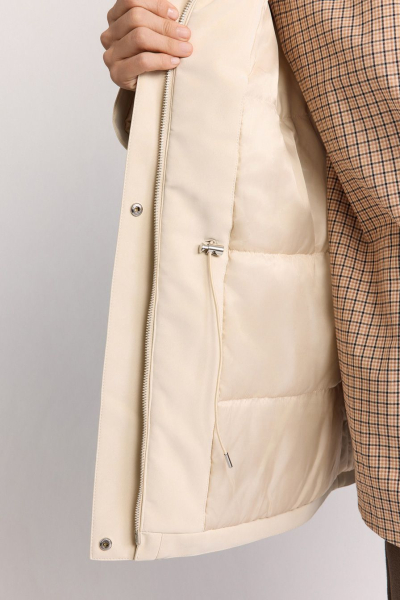 Утепленная куртка из экозамши TOPTOP, цвет: бежевый, TTS.040.17506.110 купить онлайн