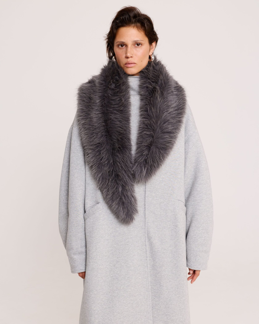 Шарф меховой GRAY