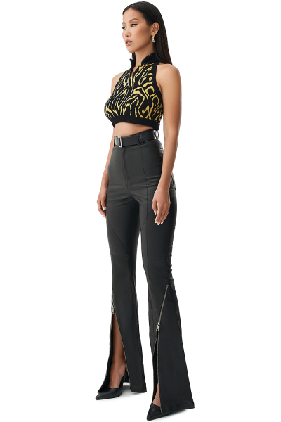 Топ халтер на молнии вязаный SODAMODA, цвет: геометрический принт, 11601 купить онлайн