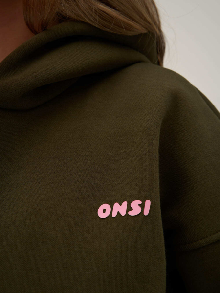 Zip Худи с начесом ONSI, цвет: Khaki,  купить онлайн